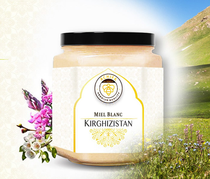 miel blanc de Kirghizistan